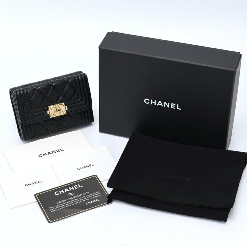 CHANEL Authentic Black Caviar Leather Wallet - Picture 10 of 10